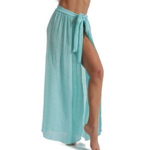 𝅺WOMEN'S Sarong Semi-Sheer for Beach Aqua Blue